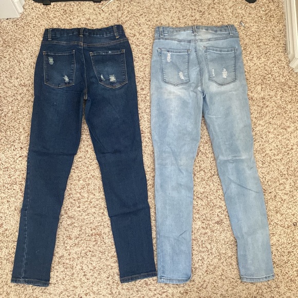 VERY High waisted distressed pants sz 7 - Picture 2 of 2